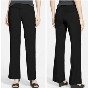 Eileen Fisher Tropical Suiting Eco Poly Straight Leg Trousers - Size 6